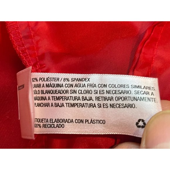 A New Day Womens Dress Pant Stretch Straight Leg Slash Pockets Mid Rise Red SZ 4 - Picture 10 of 10